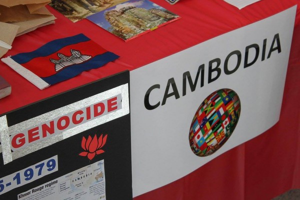 tabletop presentation on Cambodian history