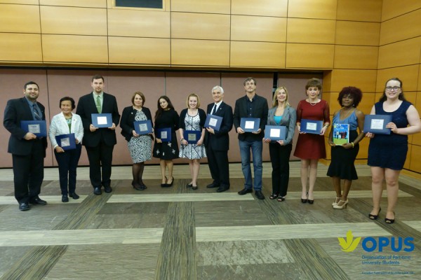 Honorees at the 2017 OPUS Awards Banquet.