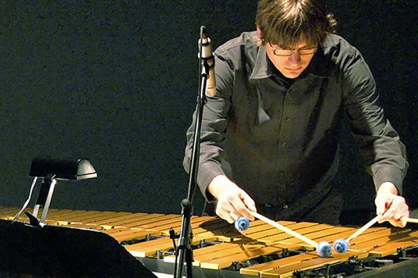 musician playing marimba
