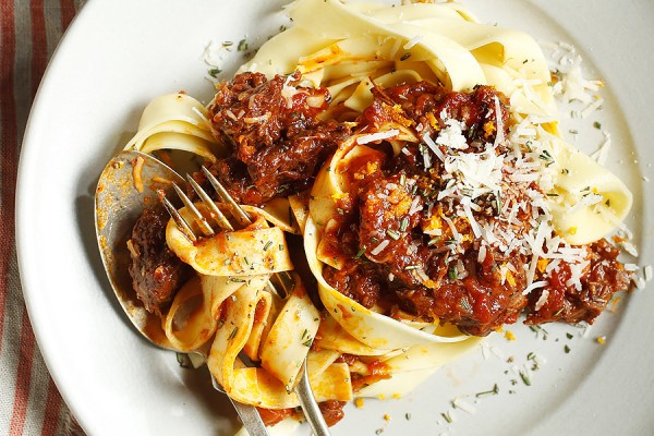 pappardelle with beef ragú