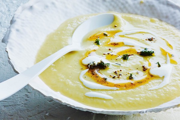 bowl of parsnip soup