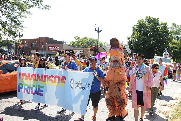 UWinPride marching in parade