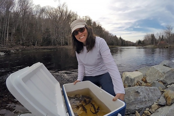 Christina Semeniuk conducting field research