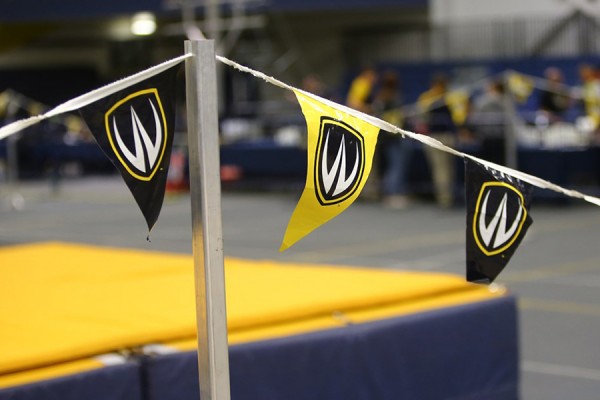 pennants in blue and gold