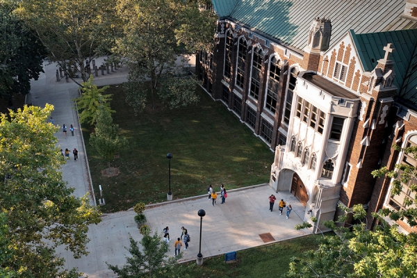 Aerial view of Dillon Hall