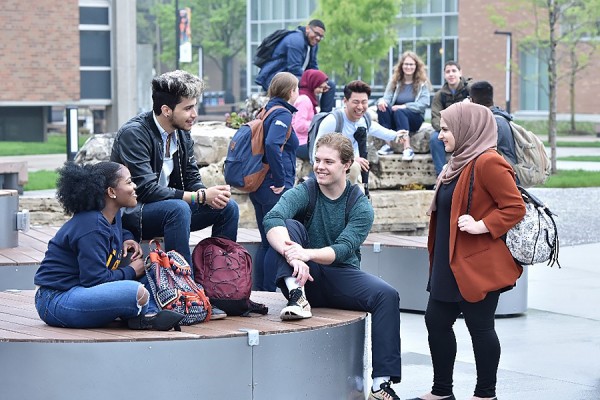 students hanging out