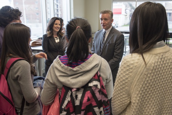 CELD Students chatting with Provost Douglas Kneale during his visit earlier this week. 