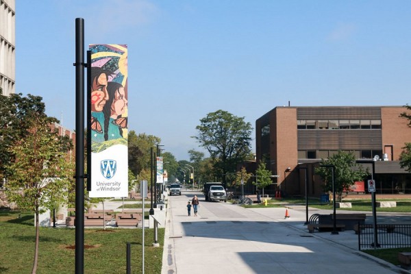 Campus gets early glimpse of Turtle Island Walk banners