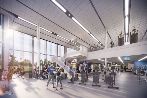 Lancer Centre fitness centre rendering