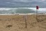 red flag on beach