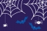 cartoon bats and spider webs