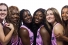 Lancer athletes wearing pink jerseys