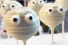 cake pops decorated like mummies