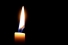 single candle burning