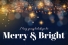 twinkling lights "May your holidays be merry and bright"