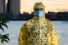Artwork by Jennifer Willet, “COVID Suit,” 2020.