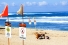 beach flying warning flags