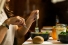 person tucking into healthy meal