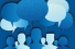 silhouetted people with speech bubbles overhead