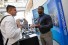 students meeting with potential employers