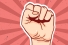 clenched fist indicating defiance