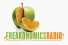 Freakonomics logo: a green apple sliced to reveal inside is an orange.