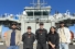 awar Waqar, Saira Rubab, and Harjot Singh with naval officers