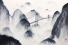 mountains with bridge spanning