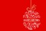 red holiday card with season's greeting written inside tree ornament