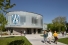students walk past Welcome Centre