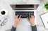Hands on computer keyboard