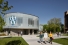 students walk by Welcome Centre