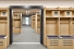 concept of locker room depicting shelving and locker spaces