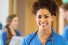nursing student in scrubs