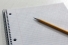 notebook and pencil
