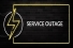 "Service outage" sign