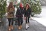 students walking in snow