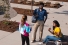 students getting tour of campus