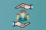 hands supporting students
