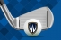 club hitting golf ball with Lancer shield on it