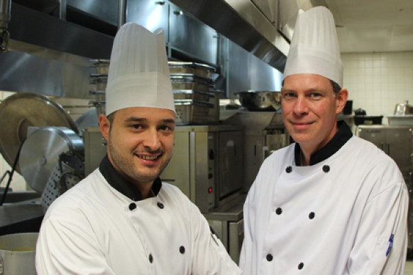 Executive chef Paolo Vasapolli and sous chef Drew Verdam