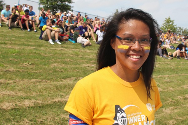 Kristine Silva helped to organize 2014 Welcome Week activities as a volunteer with the Lead@UWindsor program.