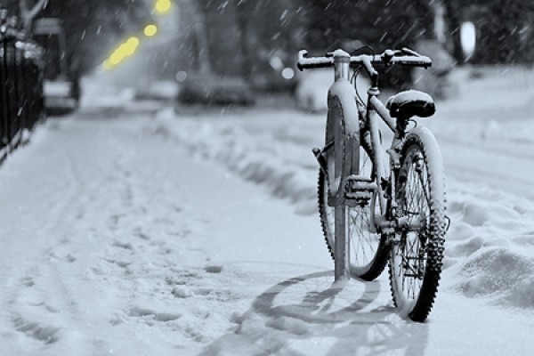 Bicycle in snow