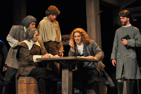 Members of the cast of the University Players production, “The Crucible.”