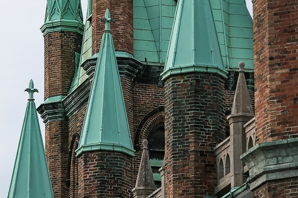spires of Assumption Church