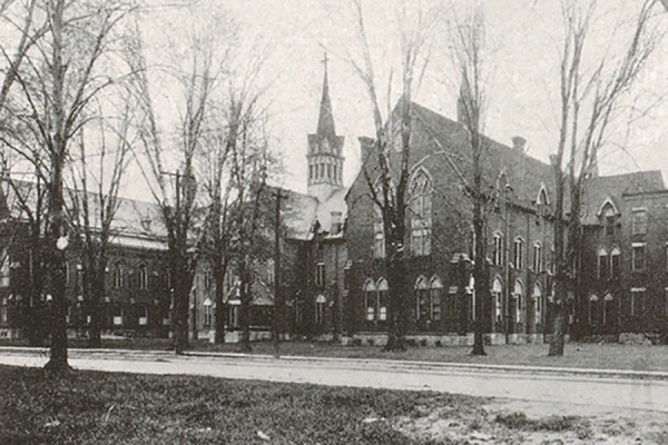a photo of Assumption College in the 1920s