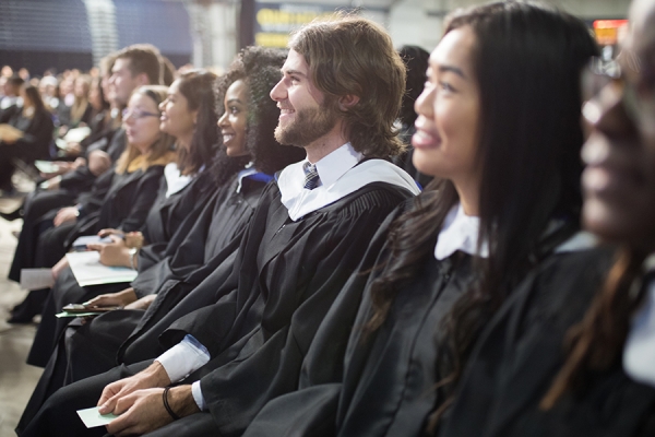 graduates in convocation robes