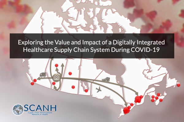 Map of Canada illustrating supply chain links