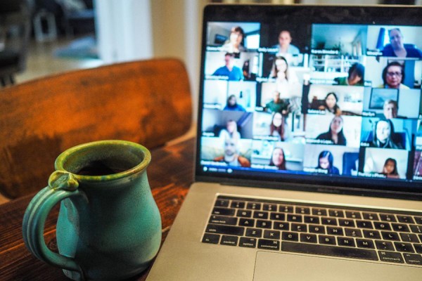 desktop showing virtual meeting
