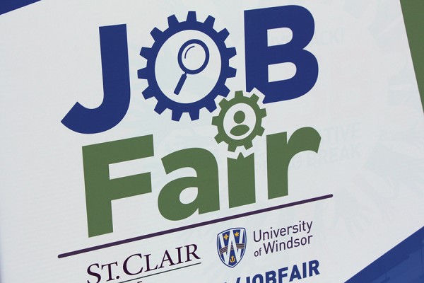 sign advertising Job Fair
